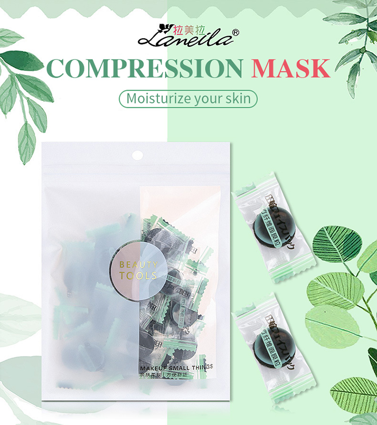 Private label beauty charcoal dry facial mask sheet black color diy compressed face mask D0874