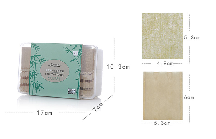 Lameila Wholesale 50 500pcs Disposable Makeup Remover Square Face Cleaning Sandwich Cotton Pad B315