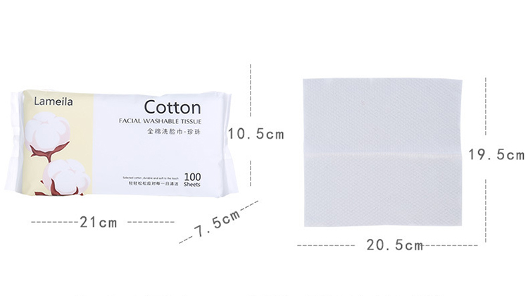 Lameila 80pcs/100pcs Disposable Non-woven Fabrics facial Cleansing Pearl Grain Cotton Pads B274