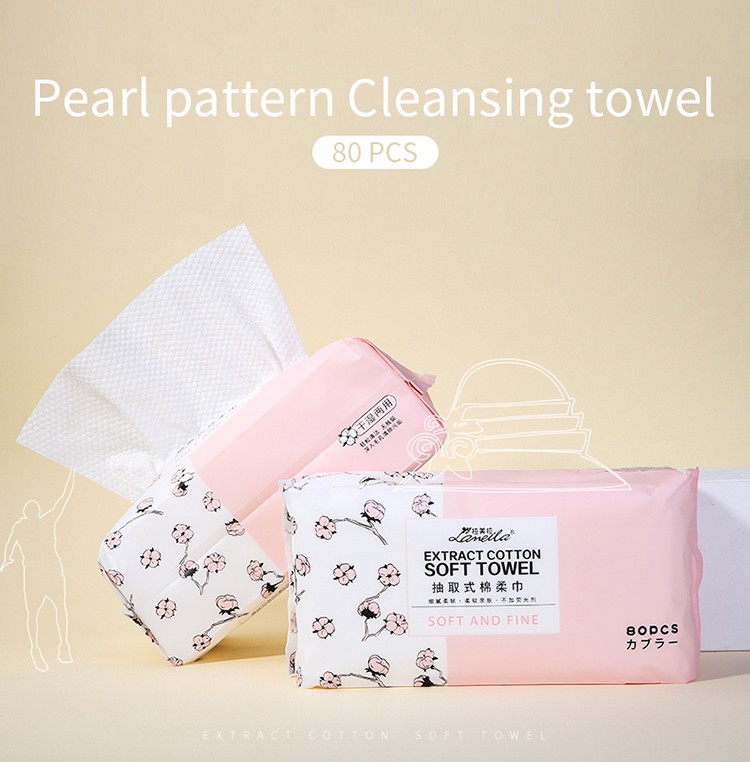 Cheap 80pcs Facial Clean Good Morning Non Woven Disposable Travel Soft Face Towel B334