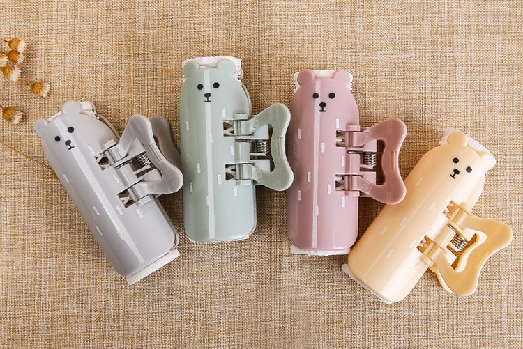 2pcs Wholesale hair roller bear cartoon cute plastic cosmetic hair roller curler C260