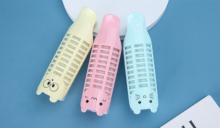 3pcs/set No Heat Hair Roller Cartoon Plastic Curling-grips Hair Curlers Set for Hair Curling