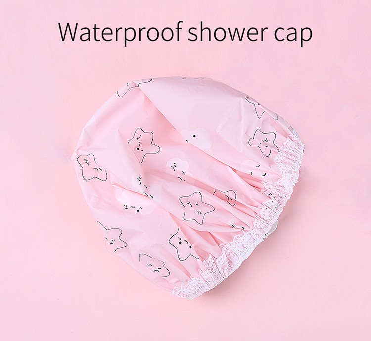 Lameila adult plastic shower caps waterproof smokeproof waterproof bathing cap C0816