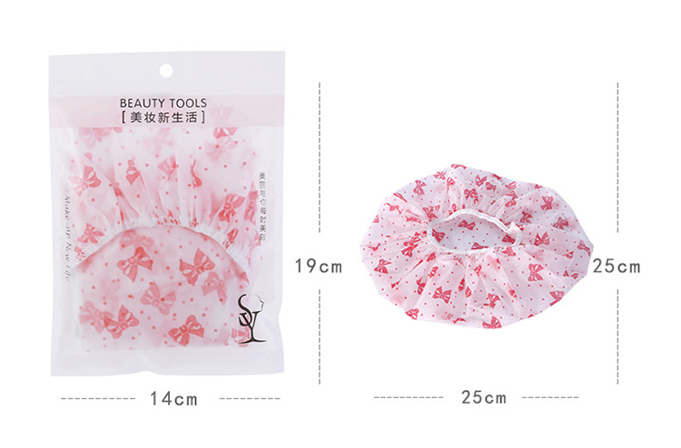 Lameila wholesale OEM skin care waterproof shower bath caps high quality custom logo women shower cap C0823