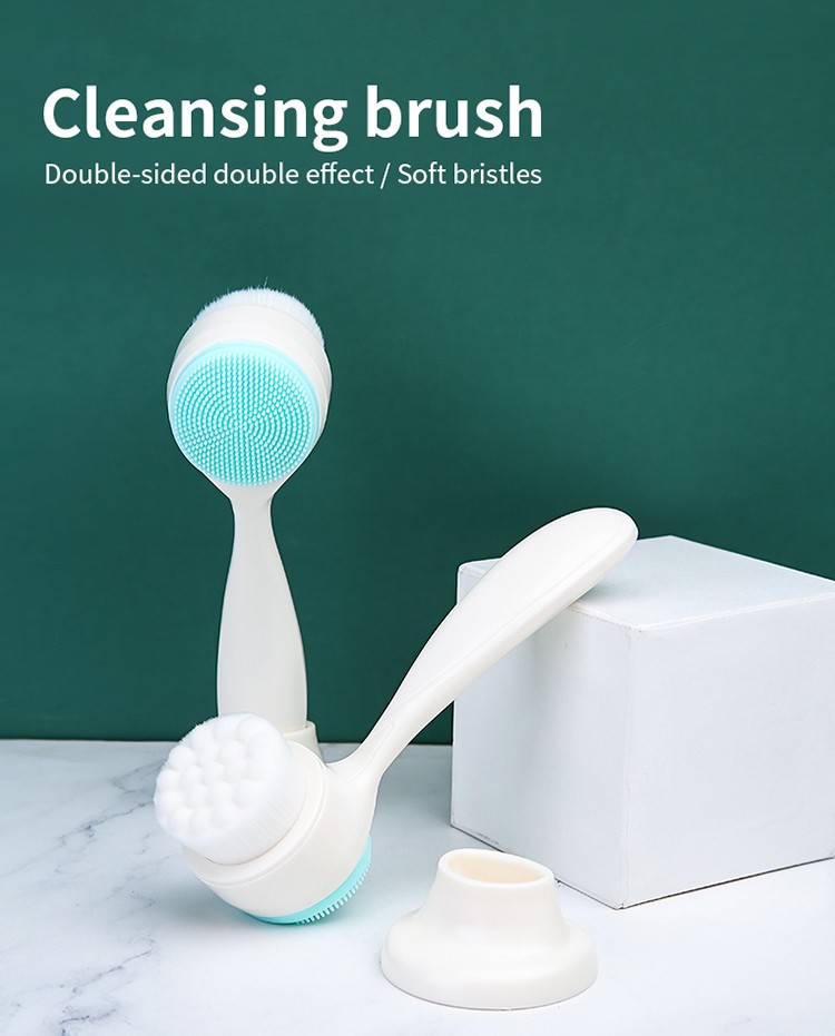 Silubi wholesale Double-sided Face Wash Brush Skin Deep Facial Cleansing Brush Massager SLB-C001