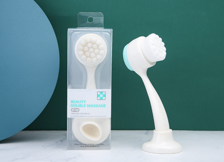 Silubi wholesale Double-sided Face Wash Brush Skin Deep Facial Cleansing Brush Massager SLB-C001