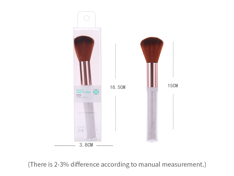 Silubi single wholesale marble makeup brush custom packaging box natural hair blush makeup brush SLB-H004