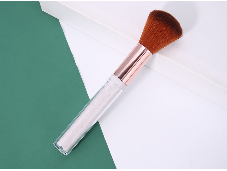 Silubi single wholesale marble makeup brush custom packaging box natural hair blush makeup brush SLB-H004