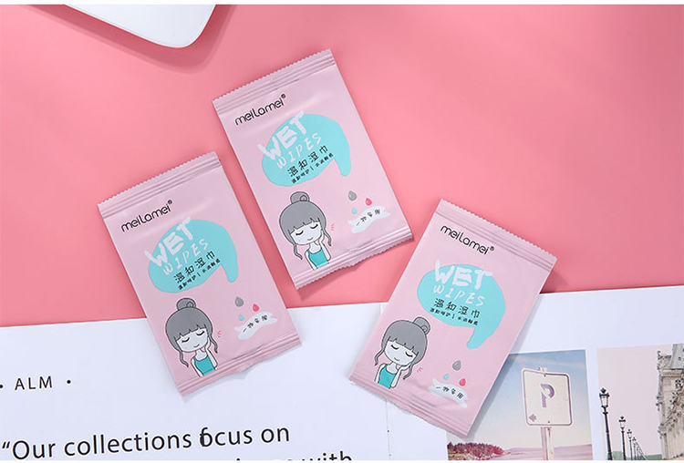 Meilamei Fast delivery 10pcs disinfectant wipes disposable makeup remover wet wipe private label face cleaning wipes E2119