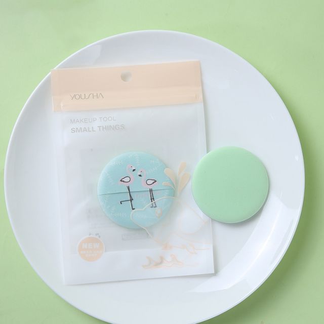 Yousha cosmetic wet and dry dual use makeup puff soft foundation round shape air cushion puff YF186