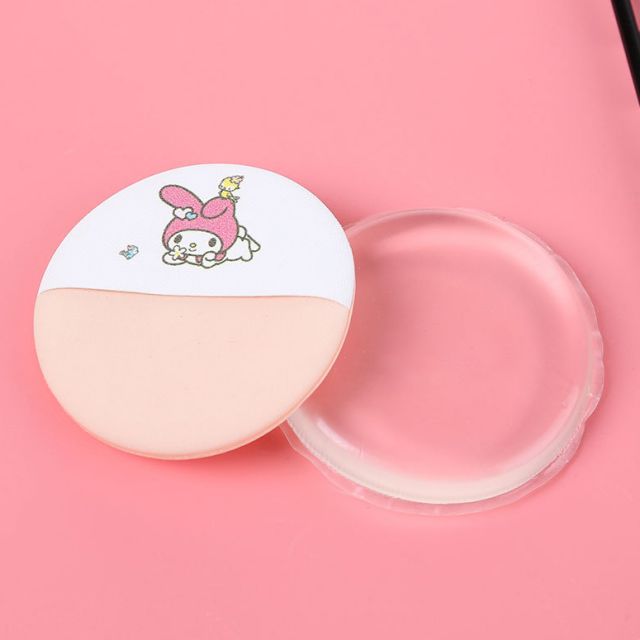 Lameila soft-silicone-beauty-cosmetic-puff-storage powder puff round 2pcs wet dry sponge cosmetic puff YF190