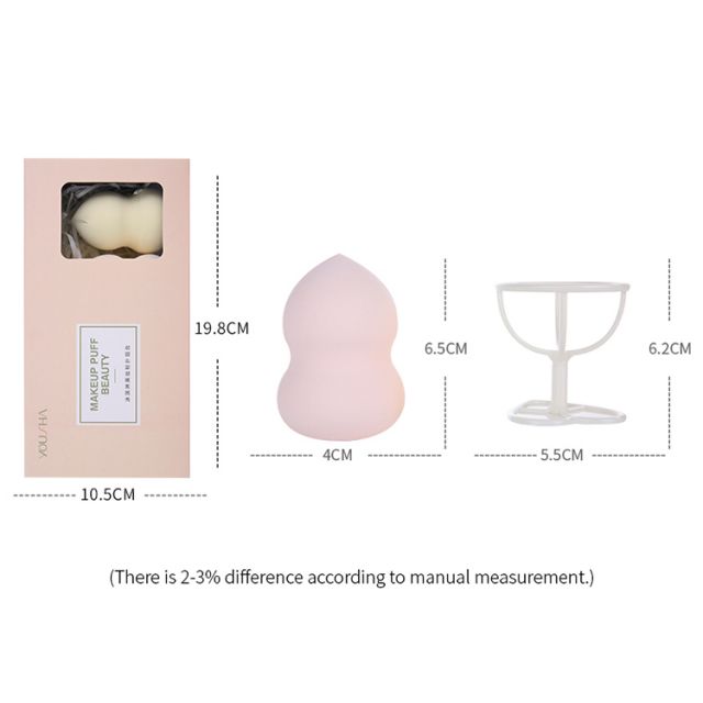 Yousha private label makeup sponge blender foundation powder puff makeup sponge holder sets travel case soft cosmetic YF195