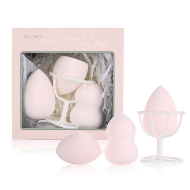 Yousha Wholesale beauty sponge with holder latex free polyurethane customize sponge blender private label makeup sponge YF200