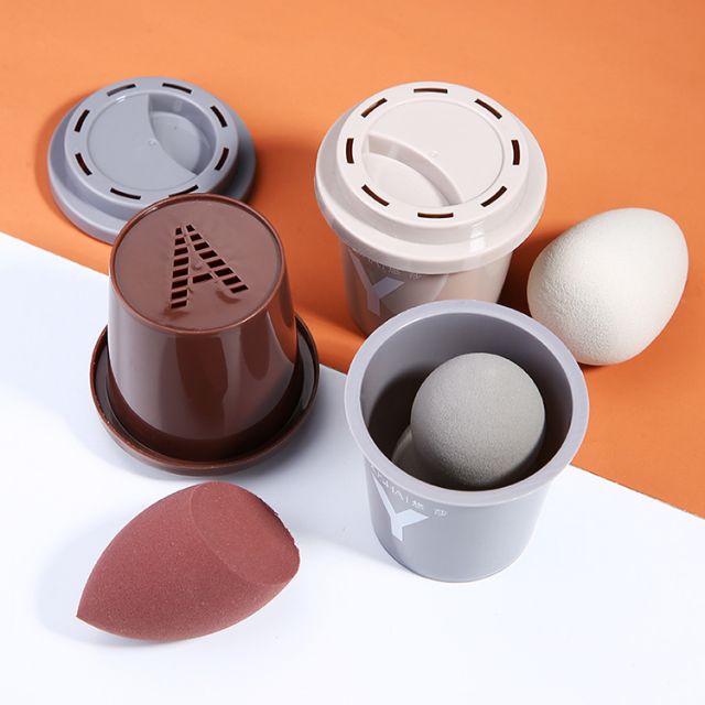 Yousha 3 In 1 Soft Different Shape Wet And Dry Dual Use Powder Puff Makeup Sponge Blender Set With Cap Case Storage Box Yf207