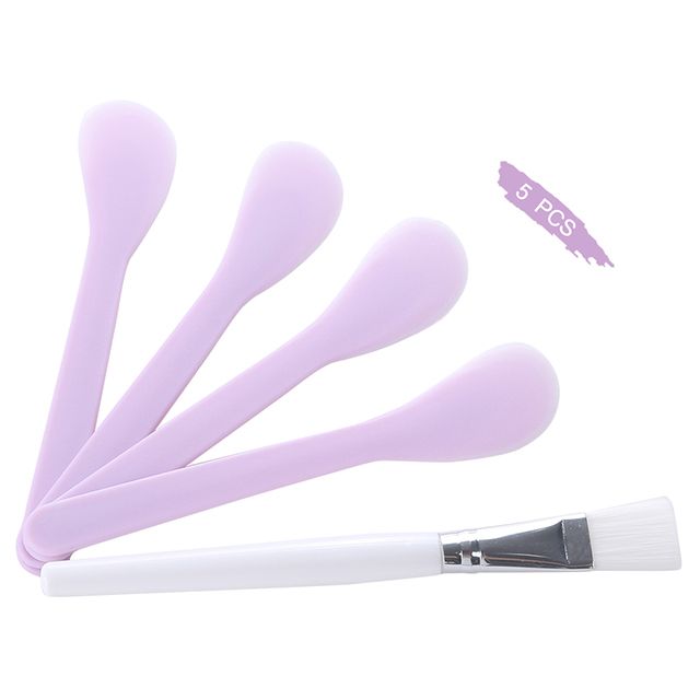 Lameila Private Label 5pcs/Set Diy Face Mask Stick Brush Personalized Plastic Facial Cream Cosmetic Spatula set 3174