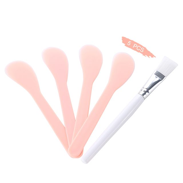 Lameila Private Label 5pcs/Set Diy Face Mask Stick Brush Personalized Plastic Facial Cream Cosmetic Spatula set 3174