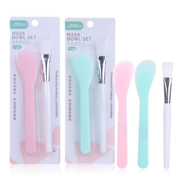 Lameila Private Label 5pcs/Set Diy Face Mask Stick Brush Personalized Plastic Facial Cream Cosmetic Spatula set 3174