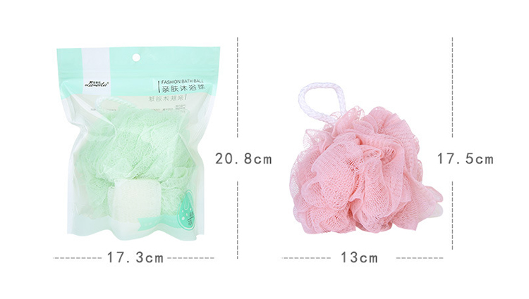 Lameila Bath Accesories Colorful Foam Mesh Bath Sponge Shower Puff Soft Types of Cleaning Dead Skin C048