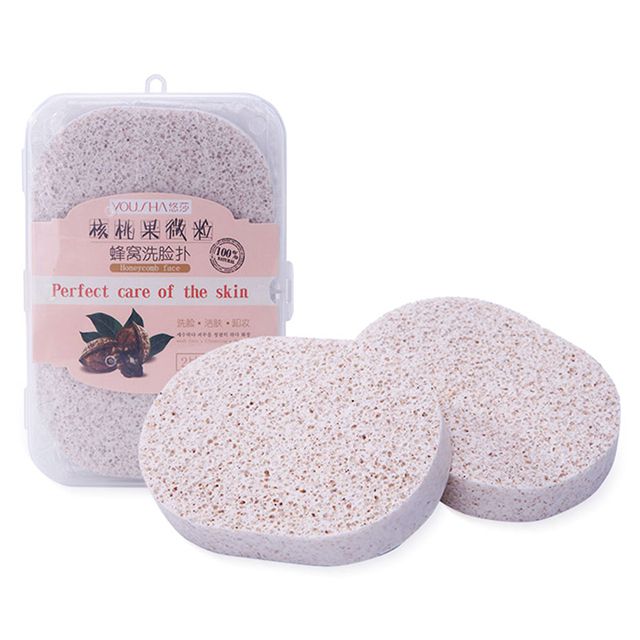 Yoush makeup remover pads cellulose face wash sponge soft facial puff YB040