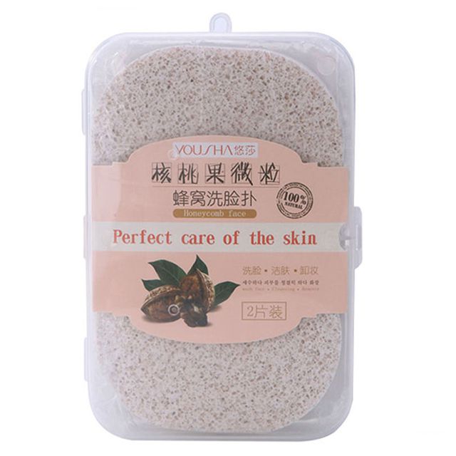 Yoush makeup remover pads cellulose face wash sponge soft facial puff YB040