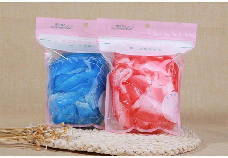 Nature Large Body Bath Ball Scrubber Exfoliator Skin Luxury Shower Loofah Mesh Sponge Pouf PE Mesh Bath Sponge 1pc C064