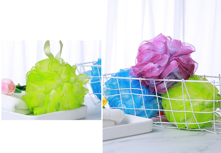 Nature Large Body Bath Ball Scrubber Exfoliator Skin Luxury Shower Loofah Mesh Sponge Pouf PE Mesh Bath Sponge 1pc C064