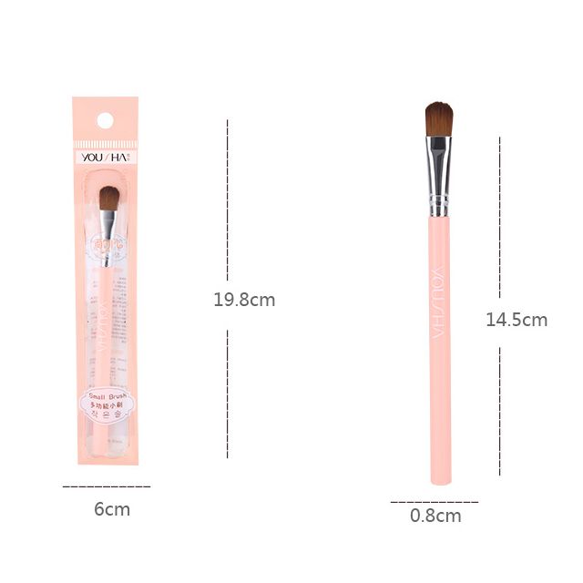 Yousha round head single makeup brush private label low moq nylon bristles single makeup concealer brush YC007