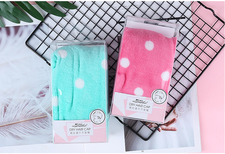 shower tools manufacturer hair drying cap Microfibre fabrics coral velvet soft quick dry hair towel for women drying hair