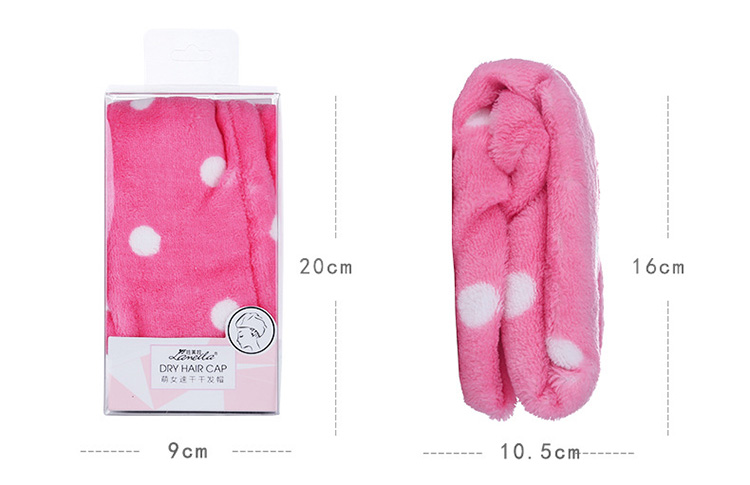 shower tools manufacturer hair drying cap Microfibre fabrics coral velvet soft quick dry hair towel for women drying hair
