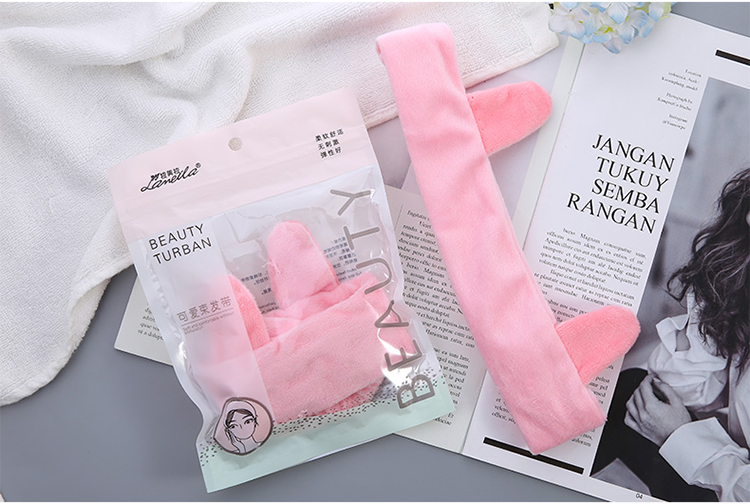 Lameila Beauty Headbands Makeup Shower face washing Cat ear Hair Band for Girls C0820