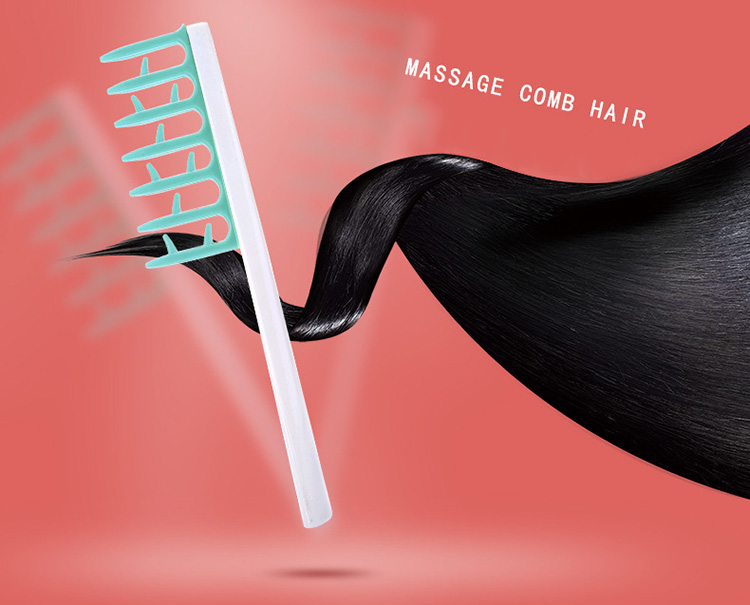Wholesale professinal scratch shape comb hair dyring beauty tools massage plastic hair brush comb