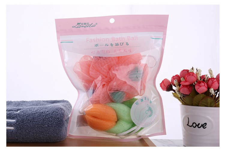 Lameila Wholesale Soft Body Bubbles Sponge 2pcs Skin Exfoliating Scrubber Mesh Ball Cleaning Bath Shower Sponge C172