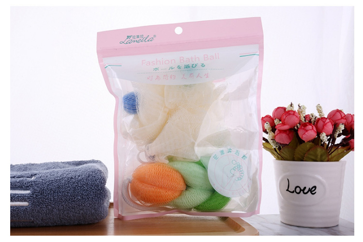 Lameila Wholesale Soft Body Bubbles Sponge 2pcs Skin Exfoliating Scrubber Mesh Ball Cleaning Bath Shower Sponge C172