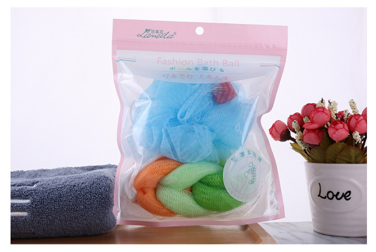 Lameila Wholesale Soft Body Bubbles Sponge 2pcs Skin Exfoliating Scrubber Mesh Ball Cleaning Bath Shower Sponge C172