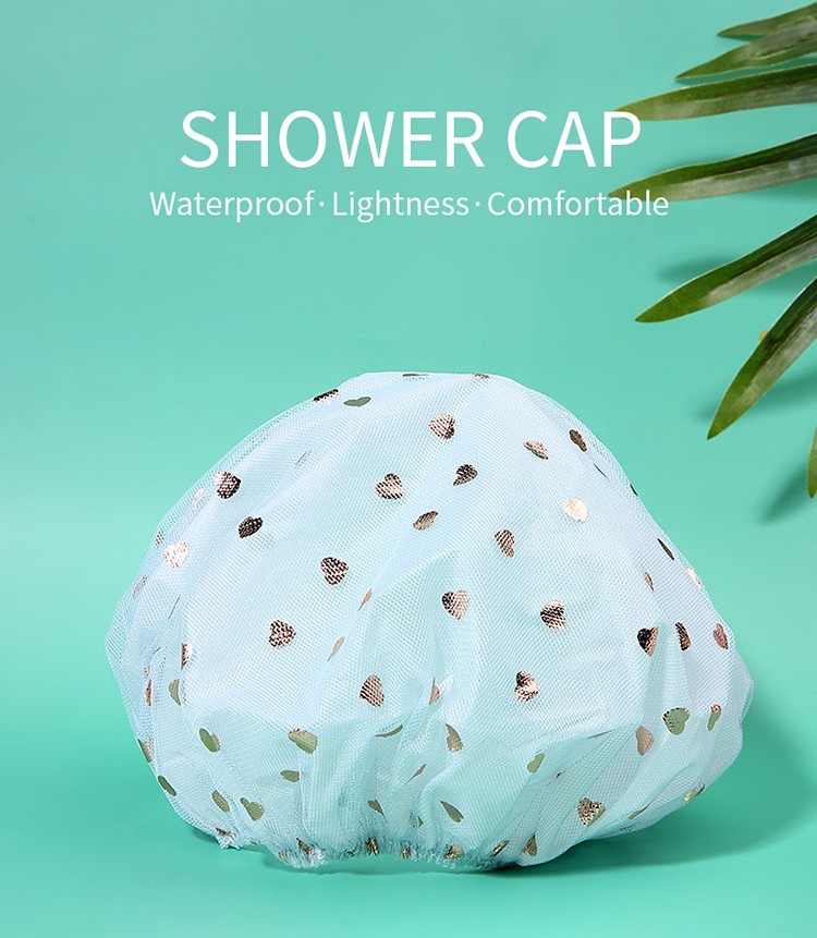 Waterproof hair head cover Plastic Shower Bath Cap Perfect for Women all Hair Lengths and Thicknesses