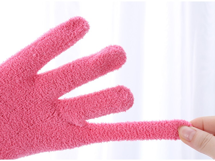 Silubi soft quick dry microfiber hair salon drying towel reusable straightener dry hair glove S654