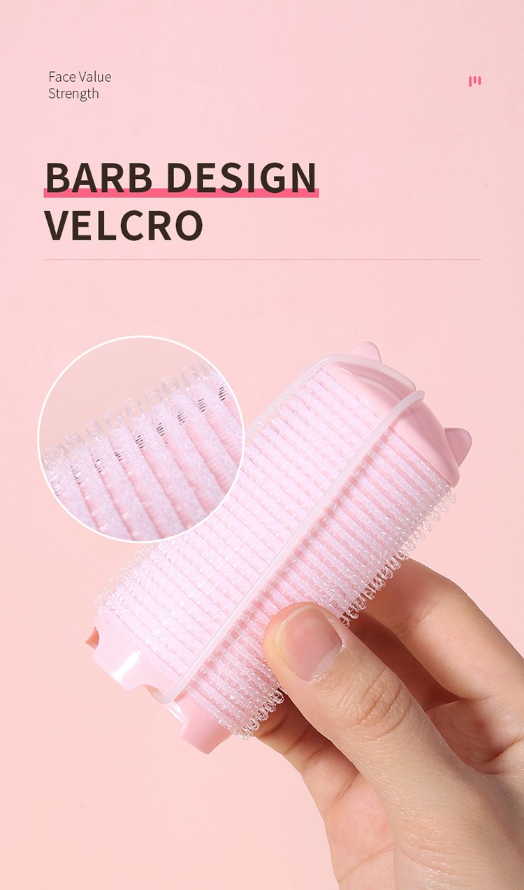 Lameila new arrival hair rollers manual 2pcs pink yellow cheap easy plastic hair curler C268