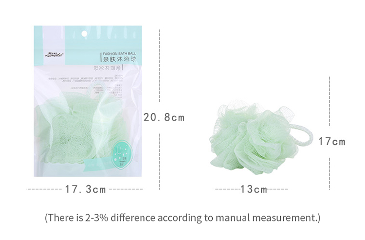 Lameila Wholesale Skin Care Cheap Body Scrubber Ball Exfoliating Shower Loofah Mesh Pouf Bath Sponges 1pc C198