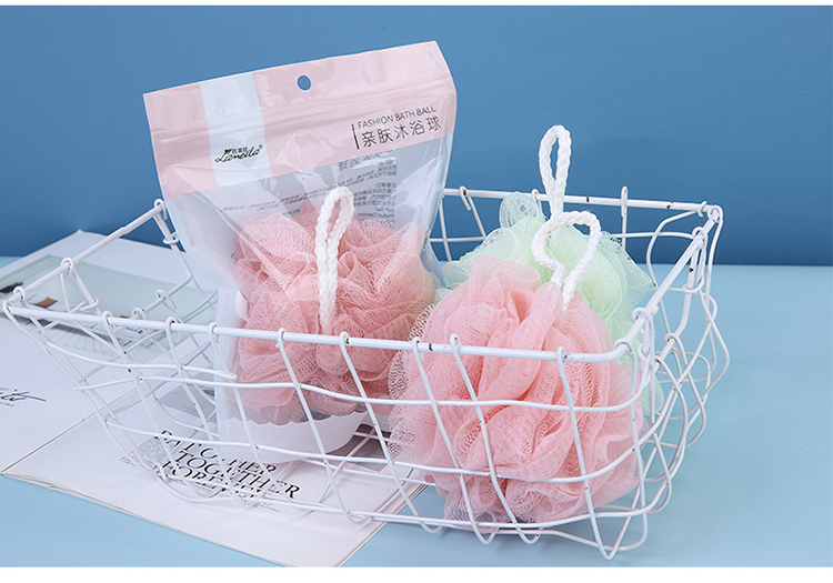 Lameila Wholesale Skin Care Cheap Body Scrubber Ball Exfoliating Shower Loofah Mesh Pouf Bath Sponges 1pc C198