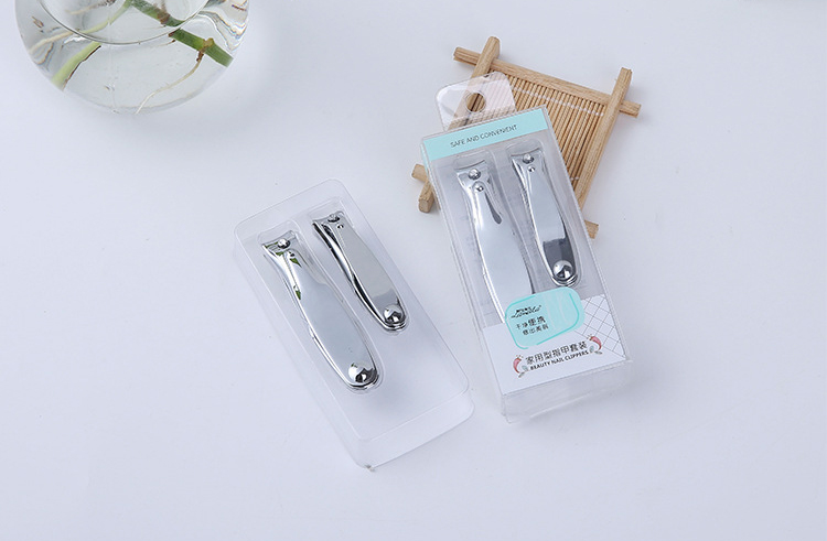 Durable home use stainless steel sharp toe nail clipper set with two different size C0183