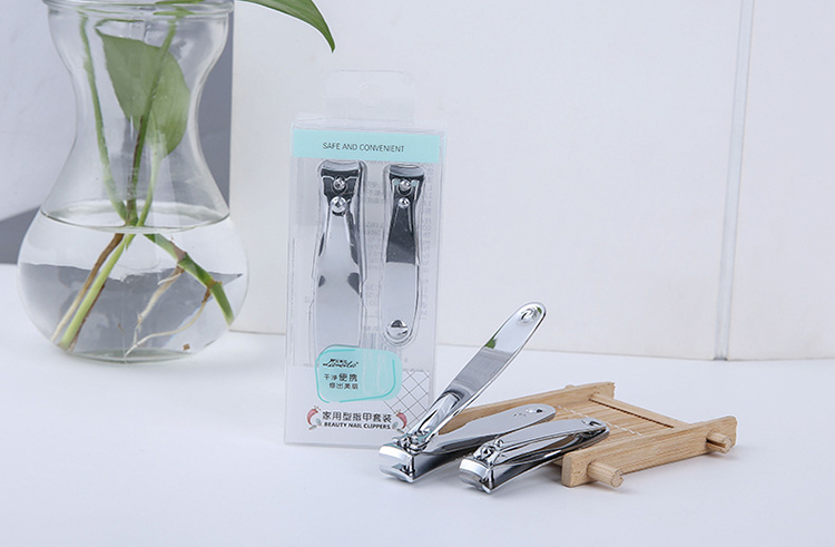 Durable home use stainless steel sharp toe nail clipper set with two different size C0183