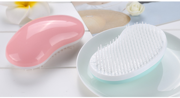 Cheap personalized custom made hairdressing tool mini hair straightener comb set plastic hair brush with mirror