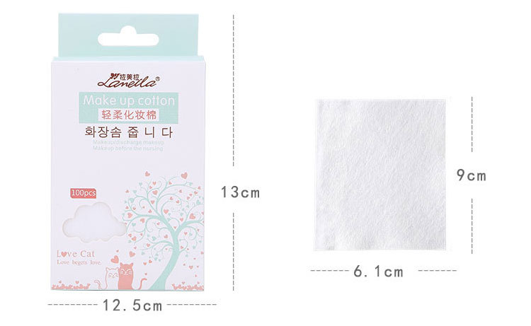 Meilamei 100pcs Cotton_pads Makeup Remover Disposable Cosmetic Cotton Pads For Face B0102