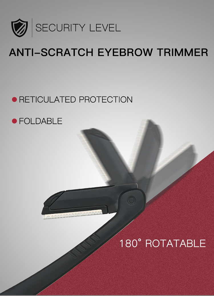 Eyebrow Trimming Set 6pcs Black Men Portable Eyebrow Trimmer Electric Hair Removal JLS8065