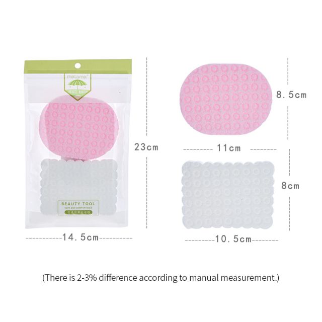 Meilamei New Arrival 2pcs/bag Beauty Tools Natural Face Cleansing Sponge With Packaging MLM-B010