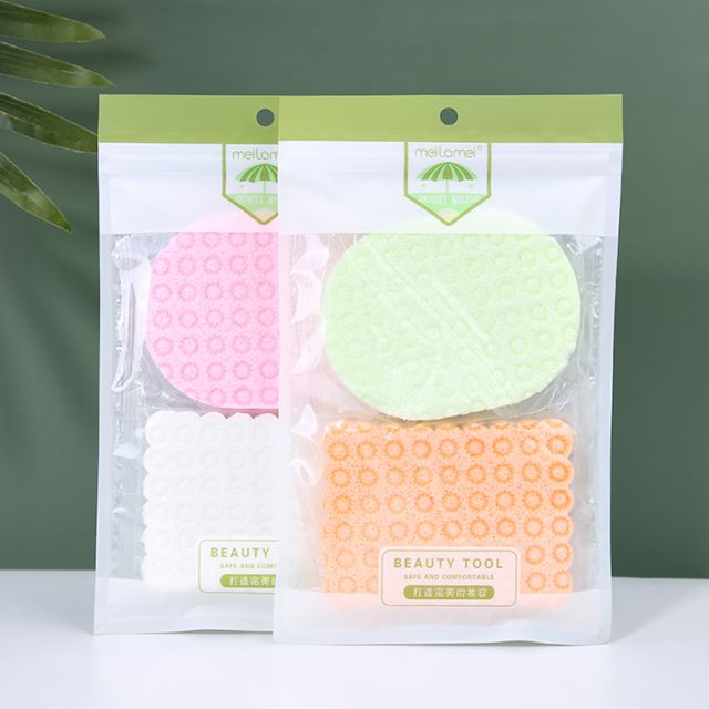 Meilamei New Arrival 2pcs/bag Beauty Tools Natural Face Cleansing Sponge With Packaging MLM-B010