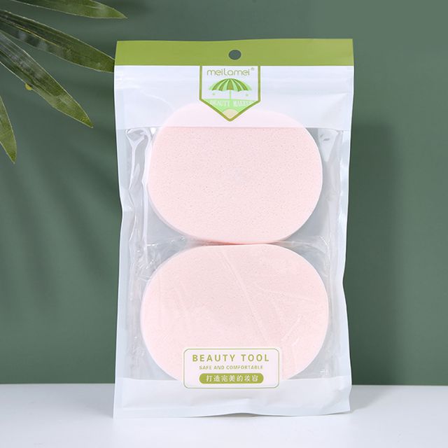 Meilamei New Arrival 2pcs/bag Beauty Tools Natural Face Cleansing Sponge With Packaging MLM-B010