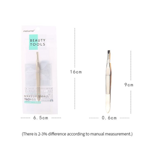 Meilamei Custom Private Label Stainless Steel Gold Eyebrow Eyelash Extension Tweezers MLM-D501