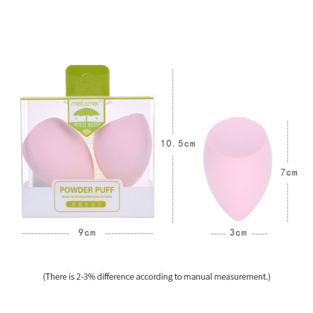 Meilamei 2 PCS 2021 New Arrived Free Latex Water drop Shape Cosmetic Makeup Sponge MLM-E038