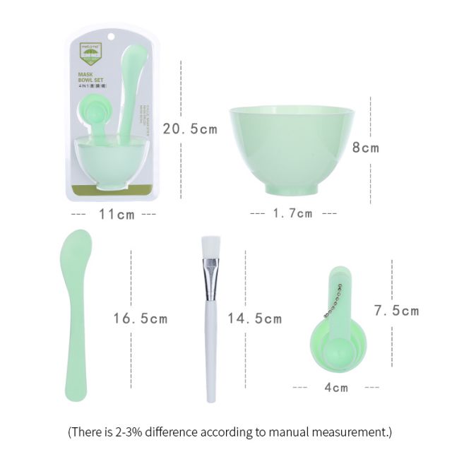 Meilamei Factory Direct Sale Cosmetic Silicone Face Mask Bowl And Brush DIY Facial Mixing Bowl Set MLM-H002